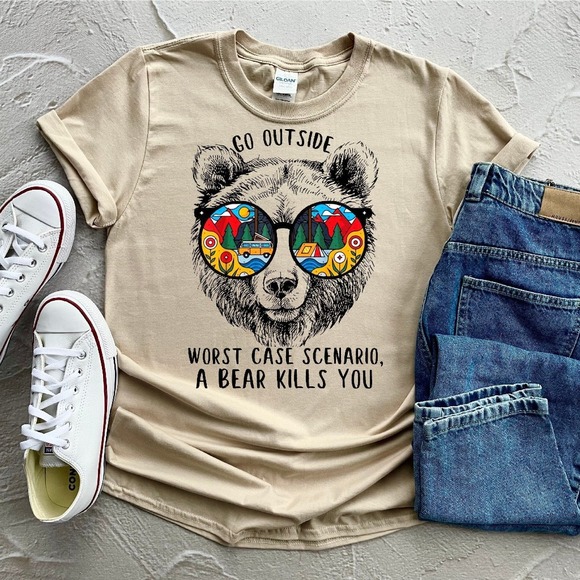 Camp Lover Shirt, Camping Shirt, Camping Heart Shirt, Cute Hiking Shirt - Picture 1 of 2